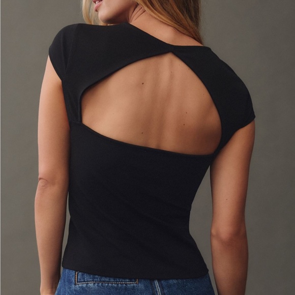 Ladies size large sweetheart Ponte top by Maeve from Anthropologie, new with tag - Picture 2 of 5